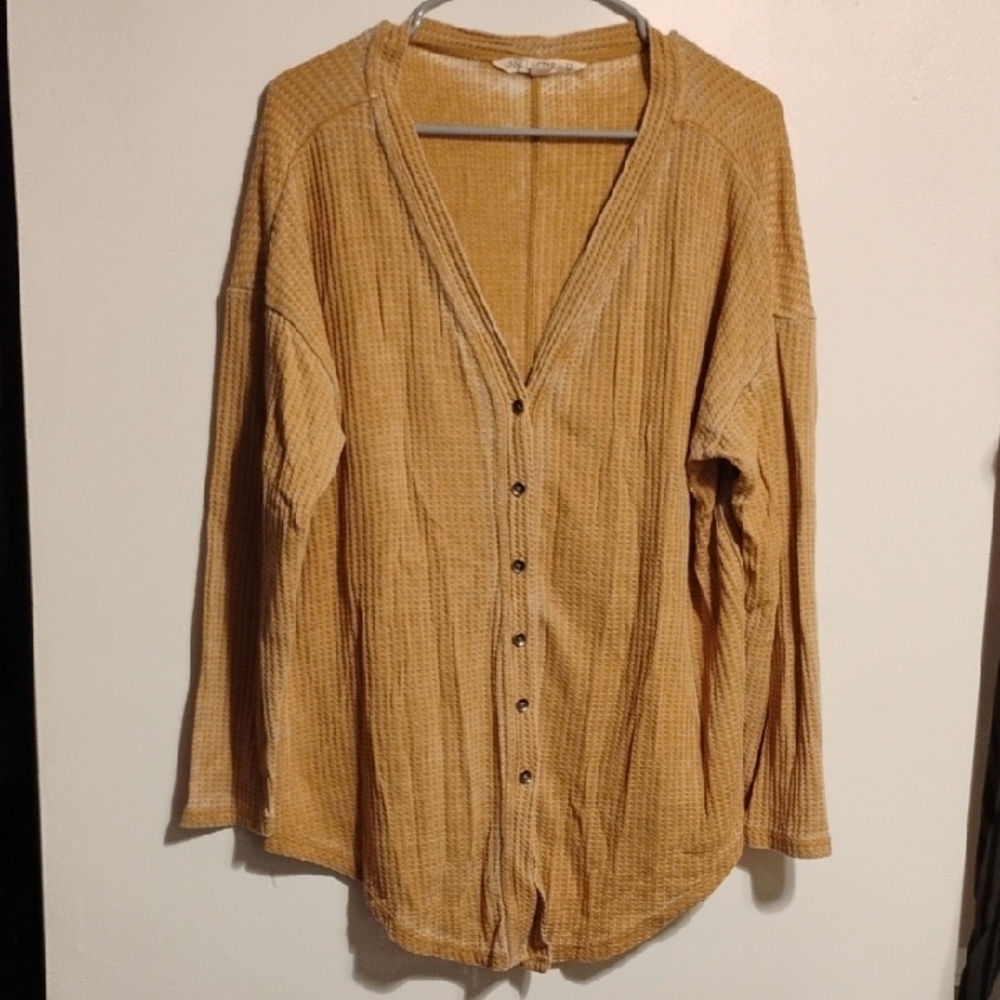 Vanilla Star Golden Waffle Knit Sweater Size 1X